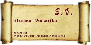 Slemmer Veronika névjegykártya